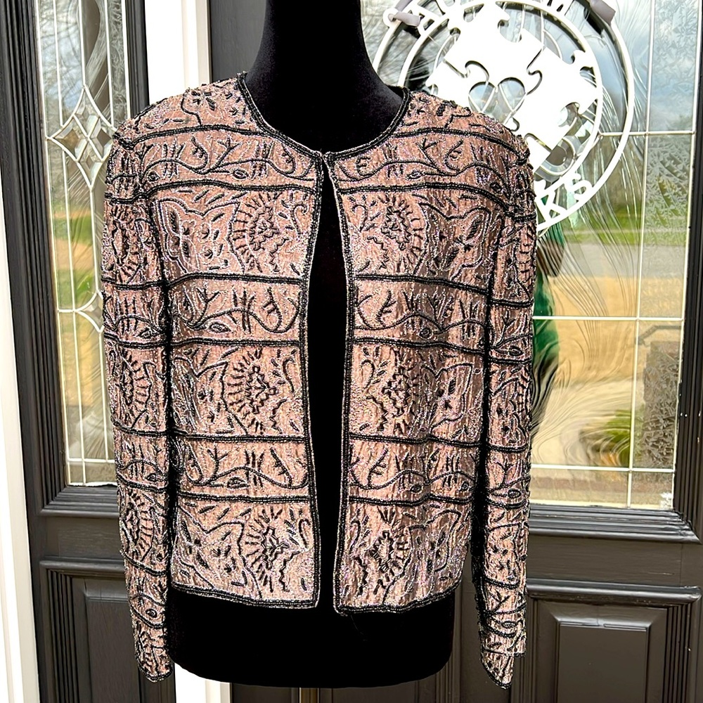 Adriana Papell Evening Jacket🤎🖤